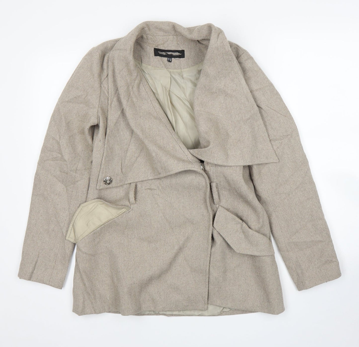 prew Womens Beige   Jacket Coat Size 10