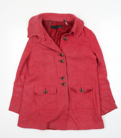 Womens UK Size 12 NEXT Pink Overcoat