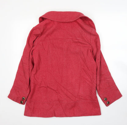 Womens UK Size 12 NEXT Pink Overcoat
