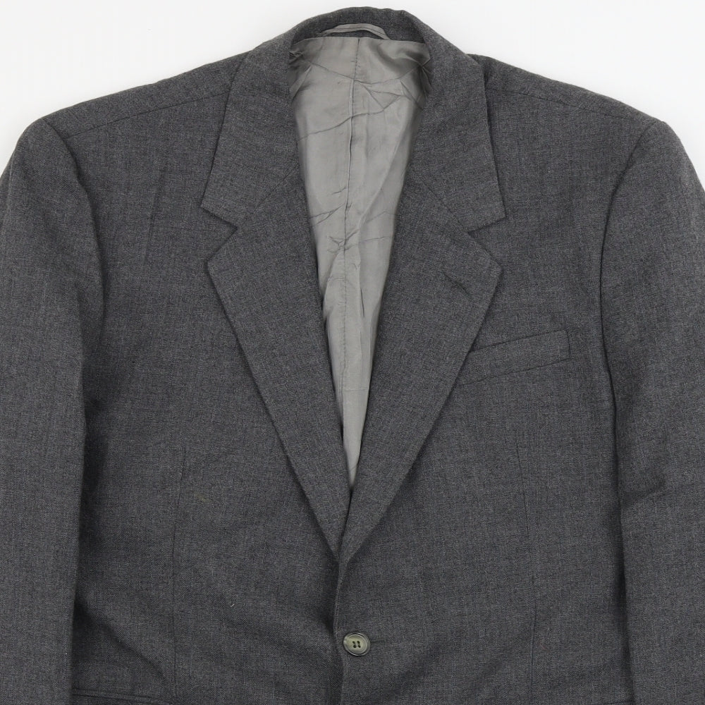Mens UK Size 42 Preworn Regular Grey Suit Jacket