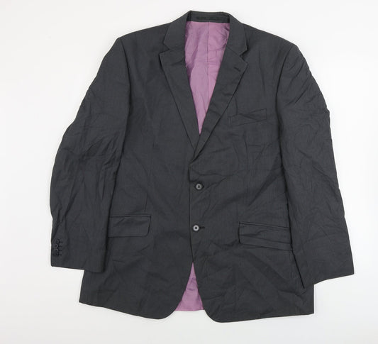 F&F  Mens Grey Striped  Jacket Blazer Size 44