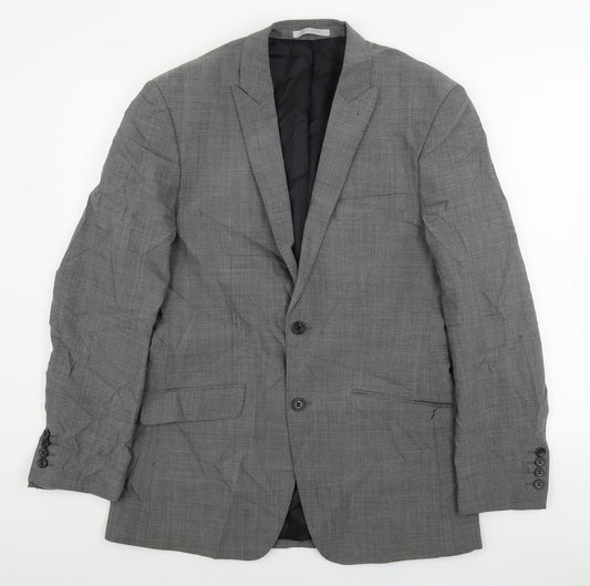 Mens UK Size 38 Jack reid Regular Grey Suit Jacket