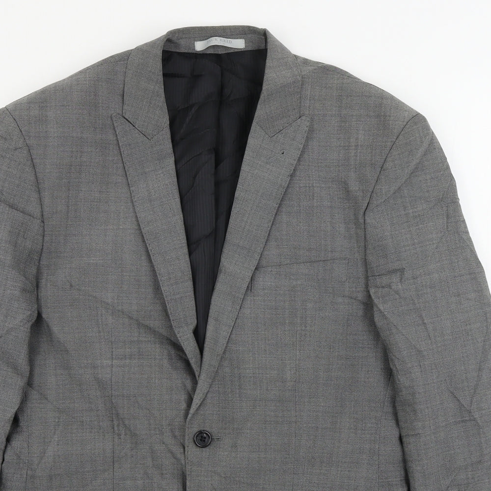 Mens UK Size 38 Jack reid Regular Grey Suit Jacket