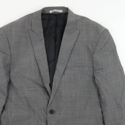 Mens UK Size 38 Jack reid Regular Grey Suit Jacket