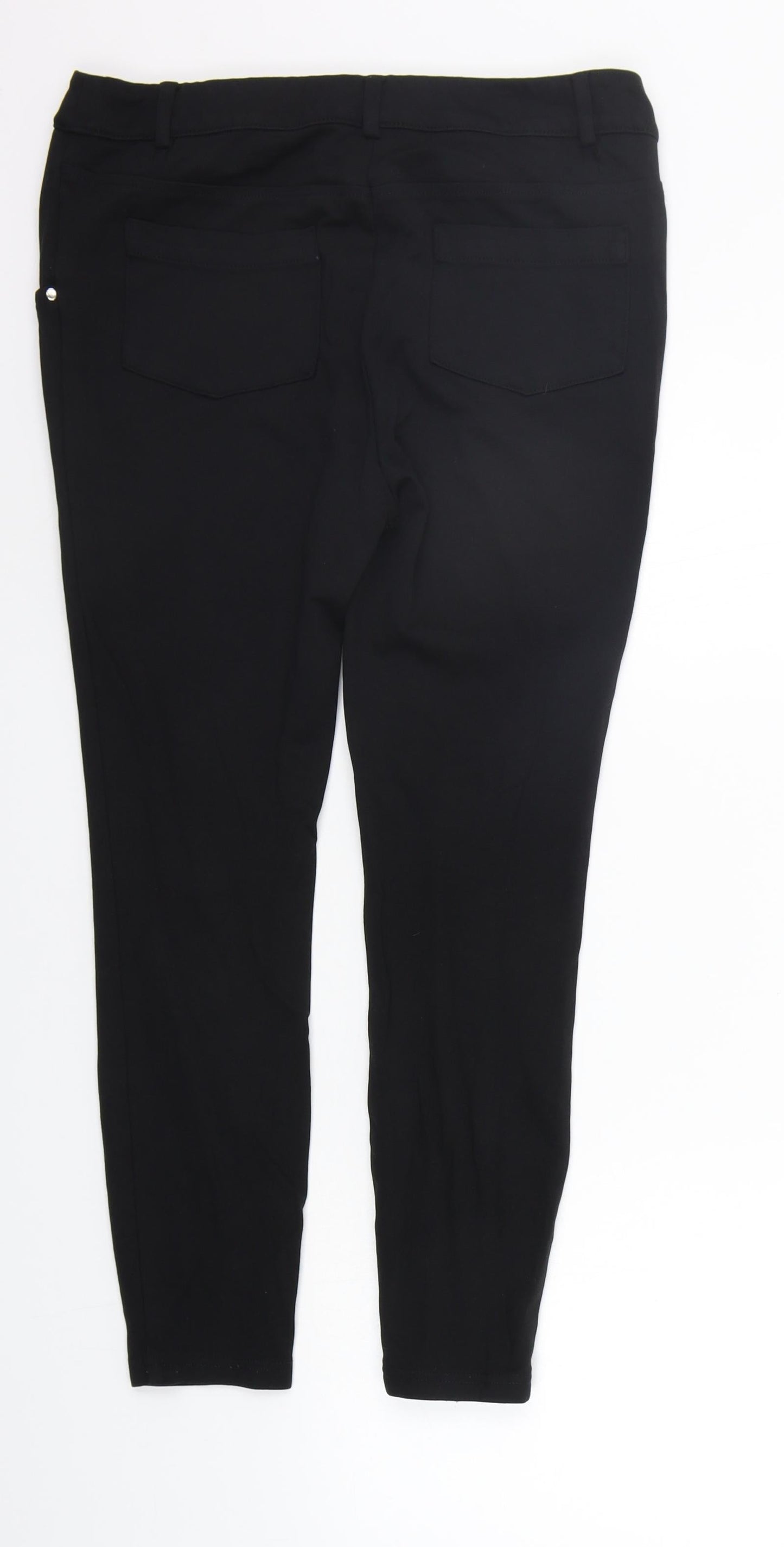 TU Womens Black   Trousers  Size 12 L22 in - Elasticated Waist