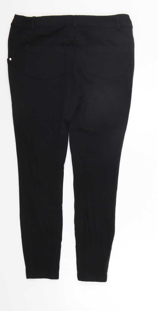 TU Womens Black   Trousers  Size 12 L22 in - Elasticated Waist