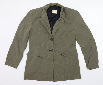 Betty Barclay Womens Yellow Geometric  Jacket Suit Jacket Size 10