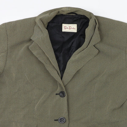 Betty Barclay Womens Yellow Geometric  Jacket Suit Jacket Size 10