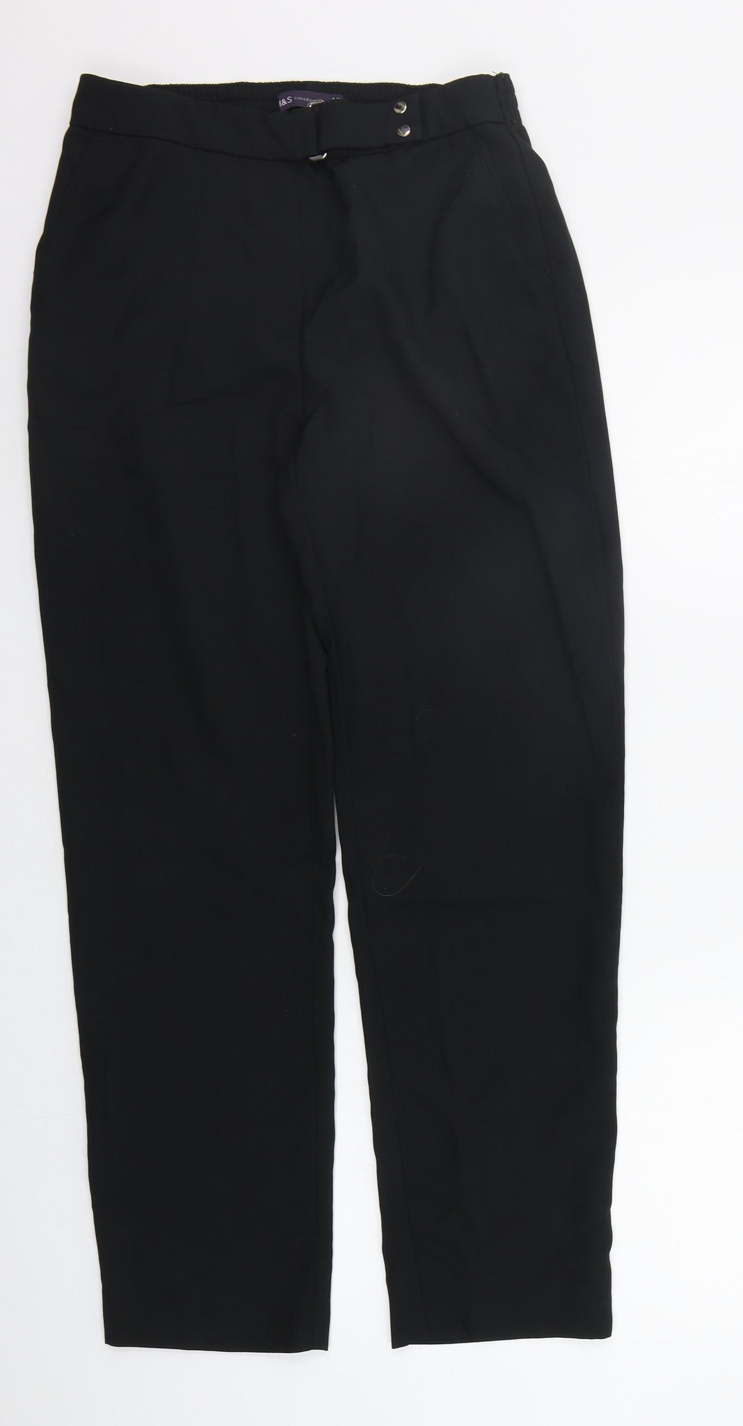 Womens UK Size 8 Marks and Spencer Regular Fit  Black Trousers