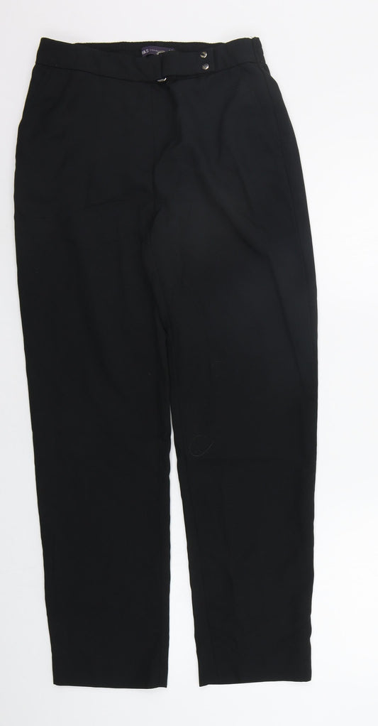 Womens UK Size 8 Marks and Spencer Regular Fit  Black Trousers