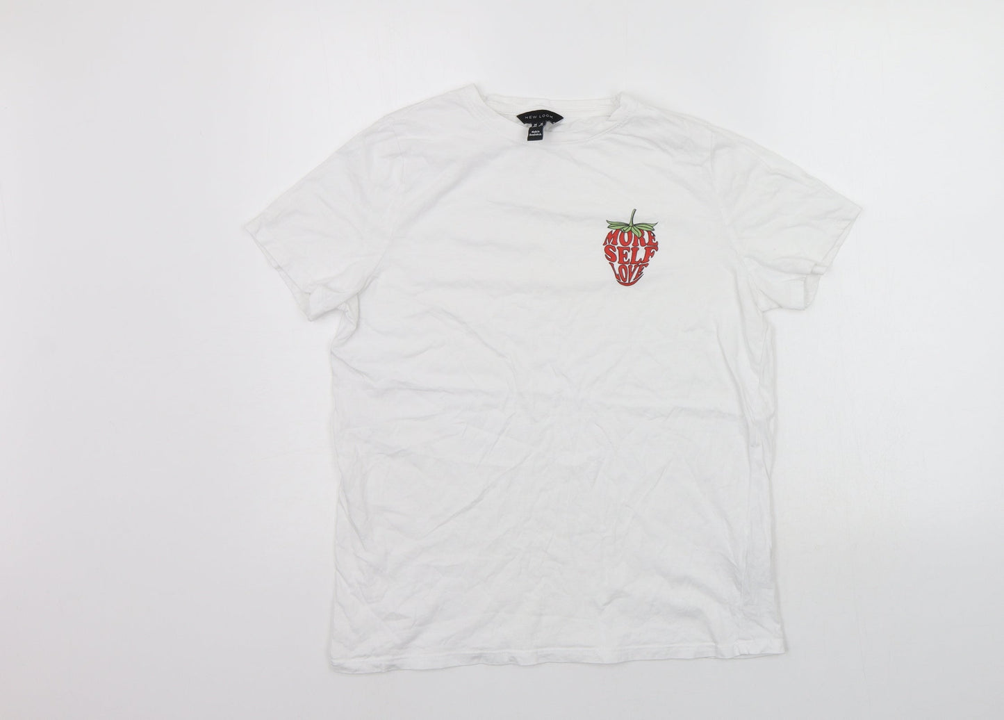 Womens UK Size 12 New Look White Basic Polo
