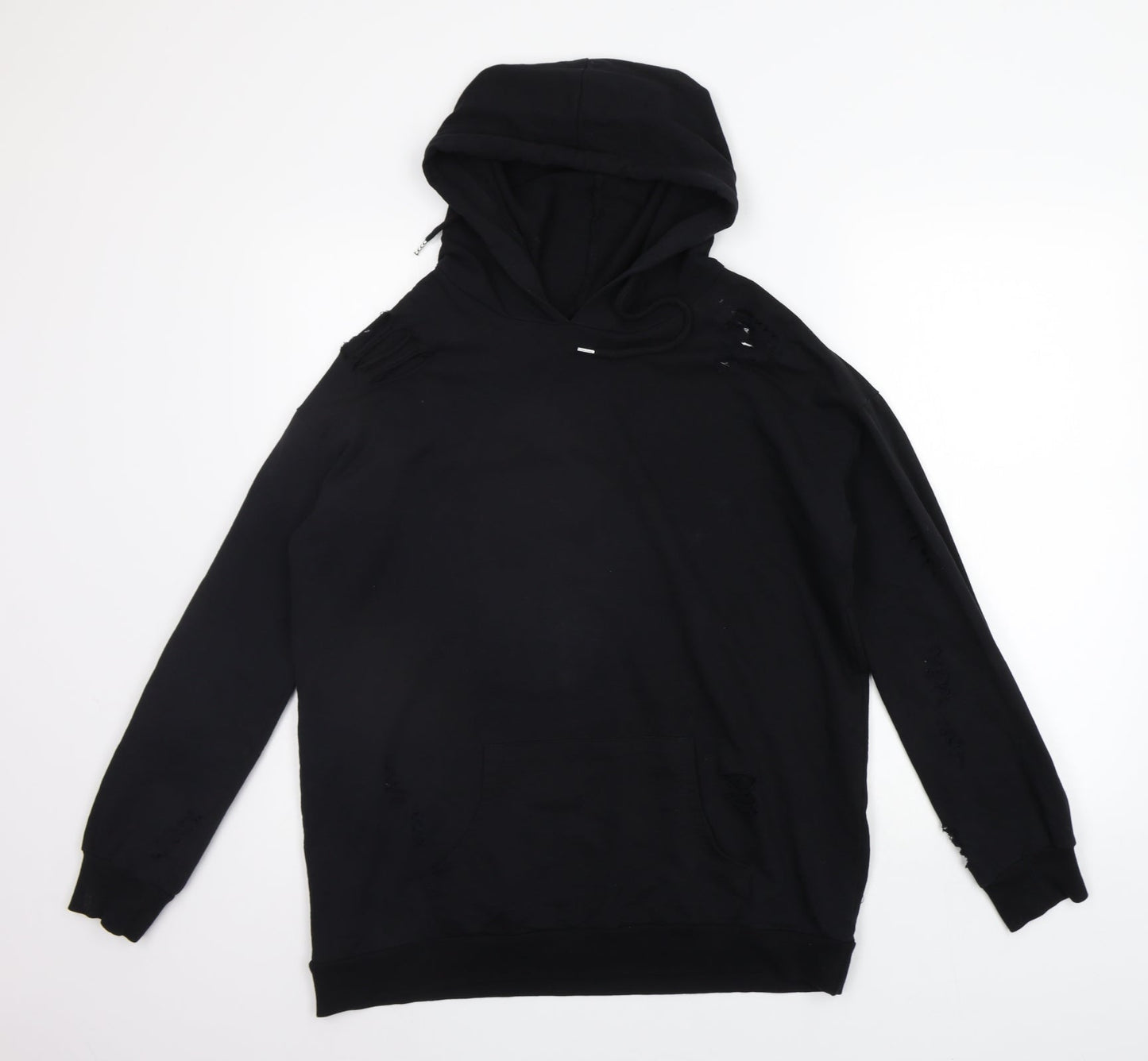 Select Womens Black   Henley Hoodie Size 10