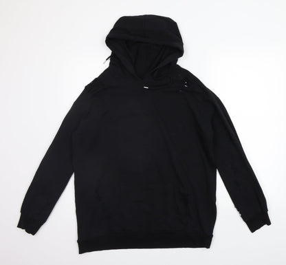 Select Womens Black   Henley Hoodie Size 10