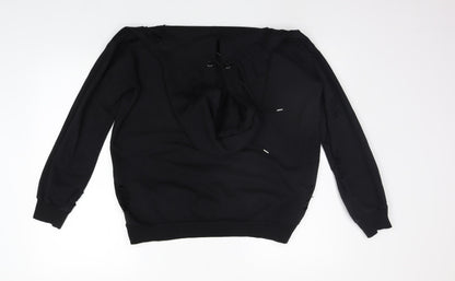 Select Womens Black   Henley Hoodie Size 10