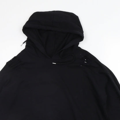 Select Womens Black   Henley Hoodie Size 10