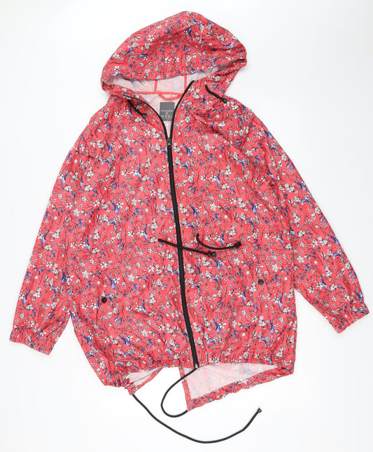 Primark Womens Pink Floral  Rain Coat Coat Size L