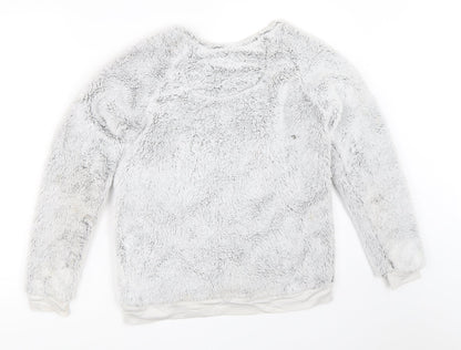 Marks and Spencer Girls Grey Solid  Top Pyjama Top Size 14-15 Years  - me to you