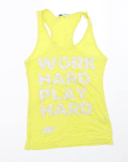Myprotein Womens Yellow   Basic Tank Size 6