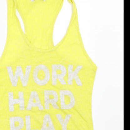 Myprotein Womens Yellow   Basic Tank Size 6