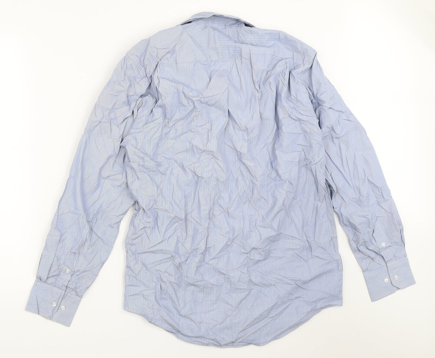 Mens UK Size 15.5 Baulmer Blue  Button-Up Long Sleeve Casual Shirt