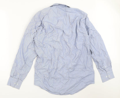 Mens UK Size 15.5 Baulmer Blue  Button-Up Long Sleeve Casual Shirt