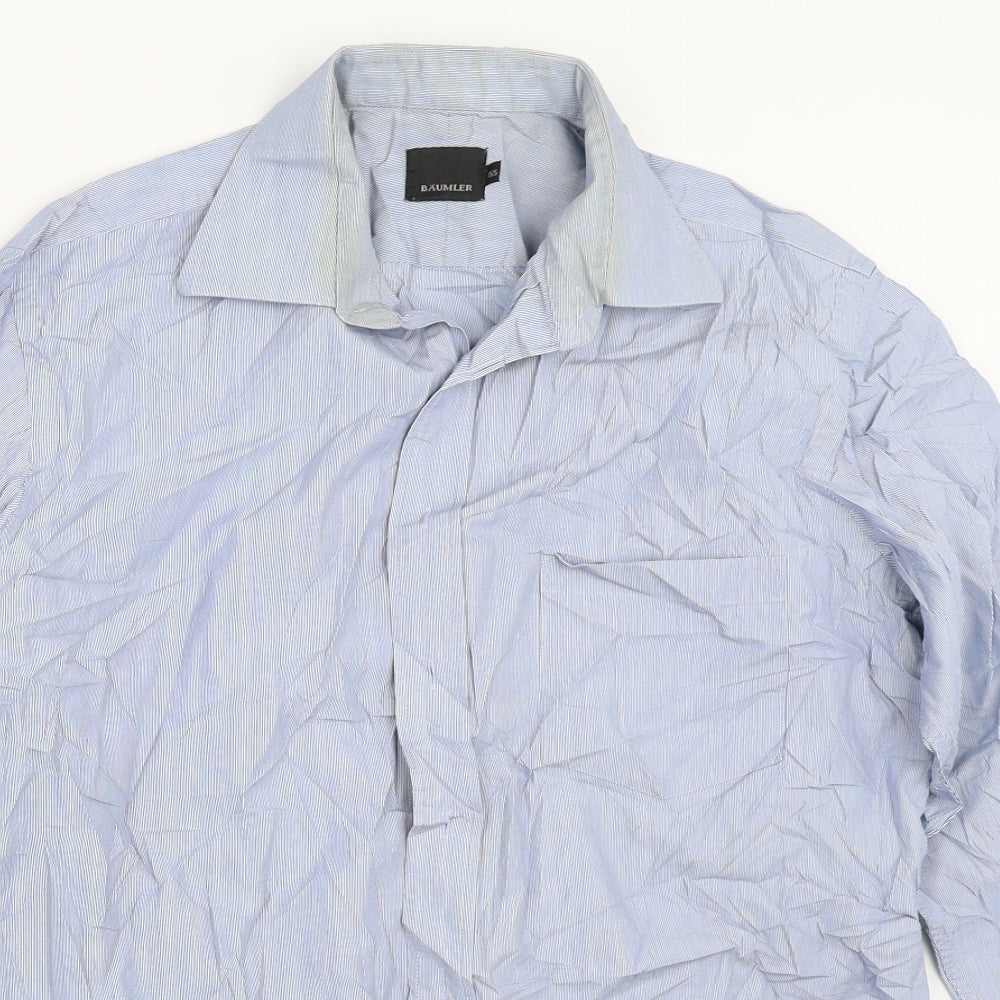 Mens UK Size 15.5 Baulmer Blue  Button-Up Long Sleeve Casual Shirt