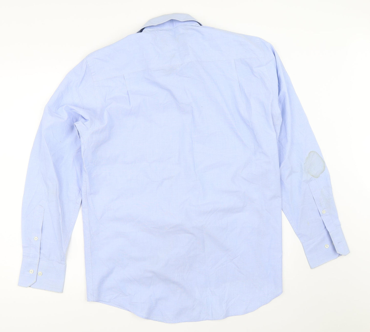 Mens UK Size 15.5 NEXT Blue  Button-Up Long Sleeve Casual Shirt