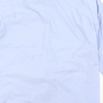 Mens UK Size 15.5 NEXT Blue  Button-Up Long Sleeve Casual Shirt