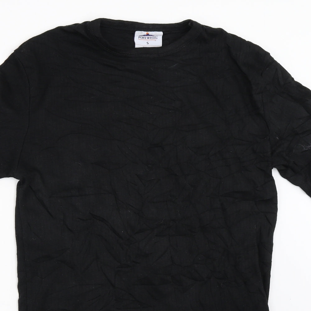 Portwest Mens Black    T-Shirt Size S