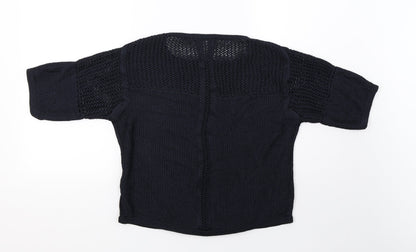 Autograph Womens Blue  Knit Basic T-Shirt Size 10