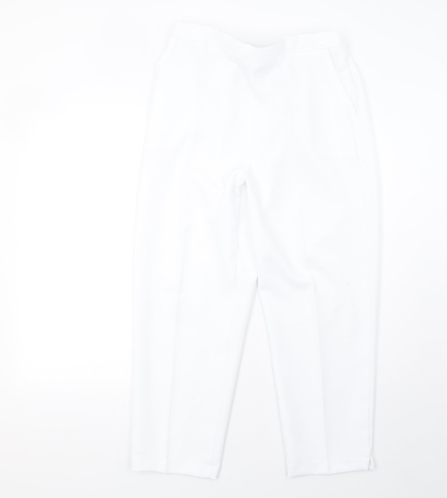 Womens UK Size 16 Preworn Regular Fit  White Trousers