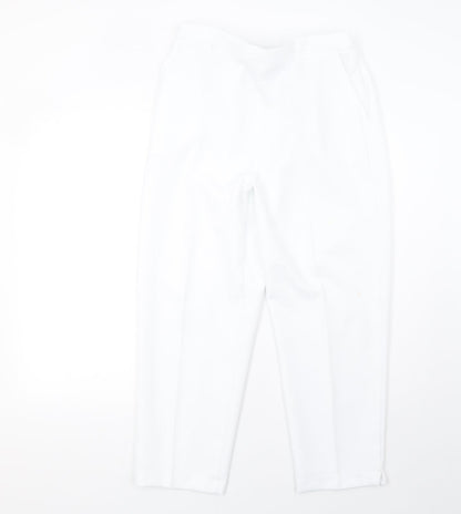 Womens UK Size 16 Preworn Regular Fit  White Trousers