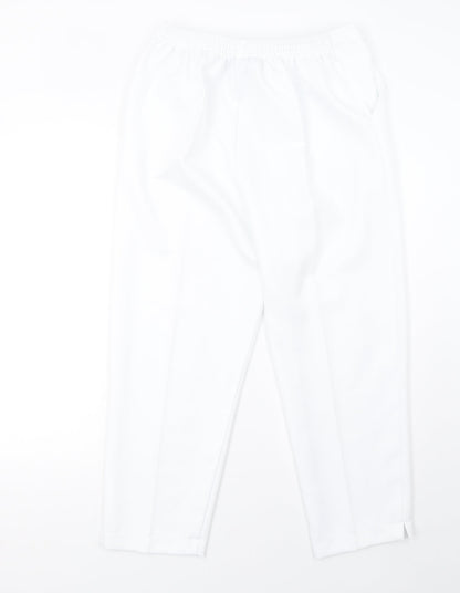 Womens UK Size 16 Preworn Regular Fit  White Trousers