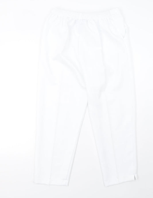 Womens UK Size 16 Preworn Regular Fit  White Trousers