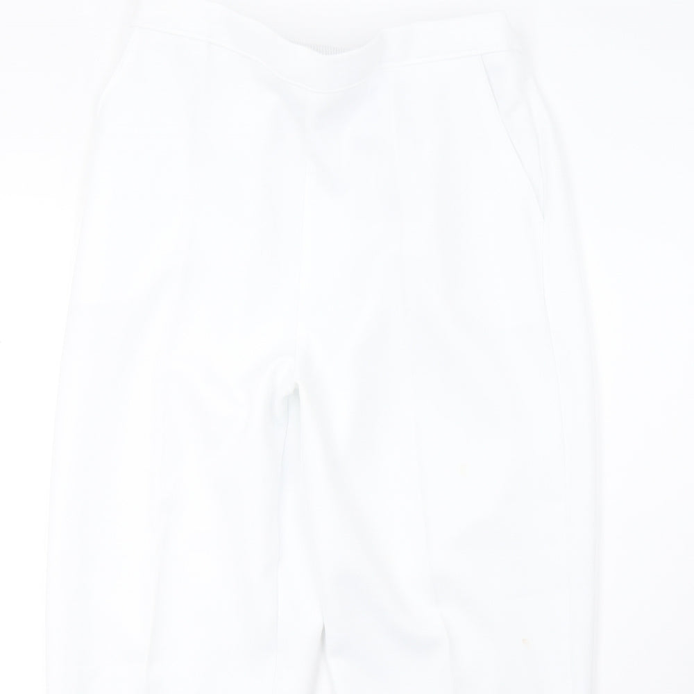 Womens UK Size 16 Preworn Regular Fit  White Trousers