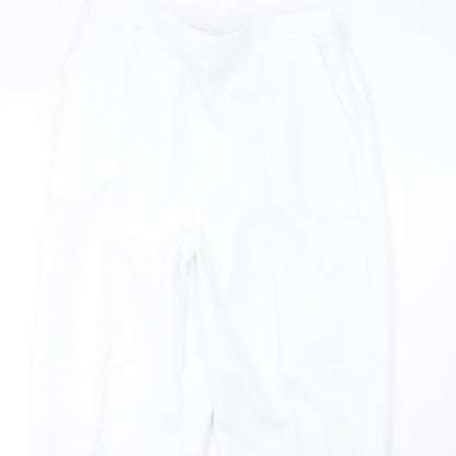 Womens UK Size 16 Preworn Regular Fit  White Trousers