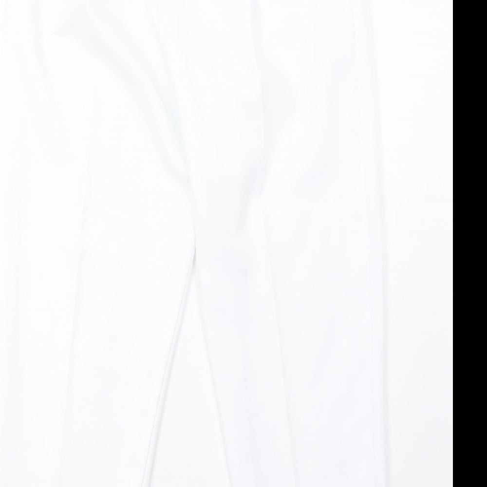 Womens UK Size 16 Preworn Regular Fit  White Trousers