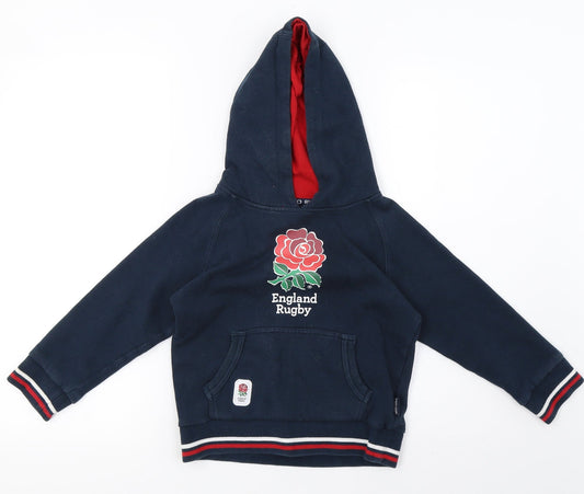 Preworn Boys Blue   Pullover Hoodie Size 5-6 Years