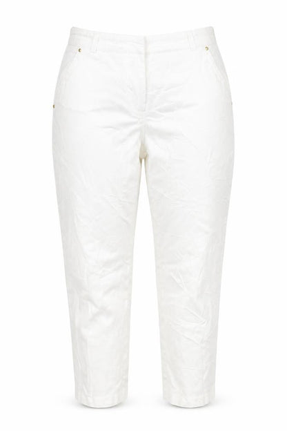 Womens UK Size 12 George Regular Fit Cropped White Trousers