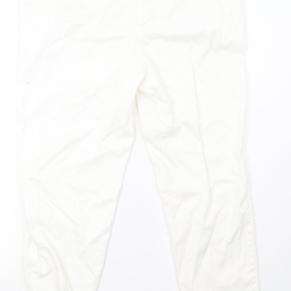 George Womens White   Cropped Trousers Size 12 L24 in