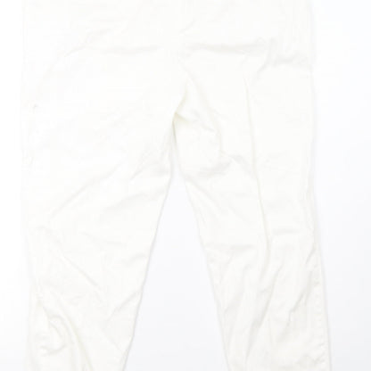 George Womens White   Cropped Trousers Size 12 L24 in