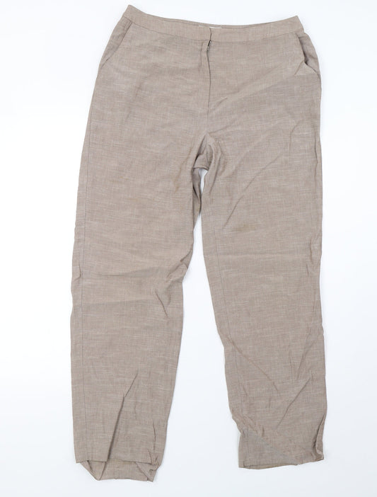 Precis Womens Brown   Trousers  Size 14 L29 in