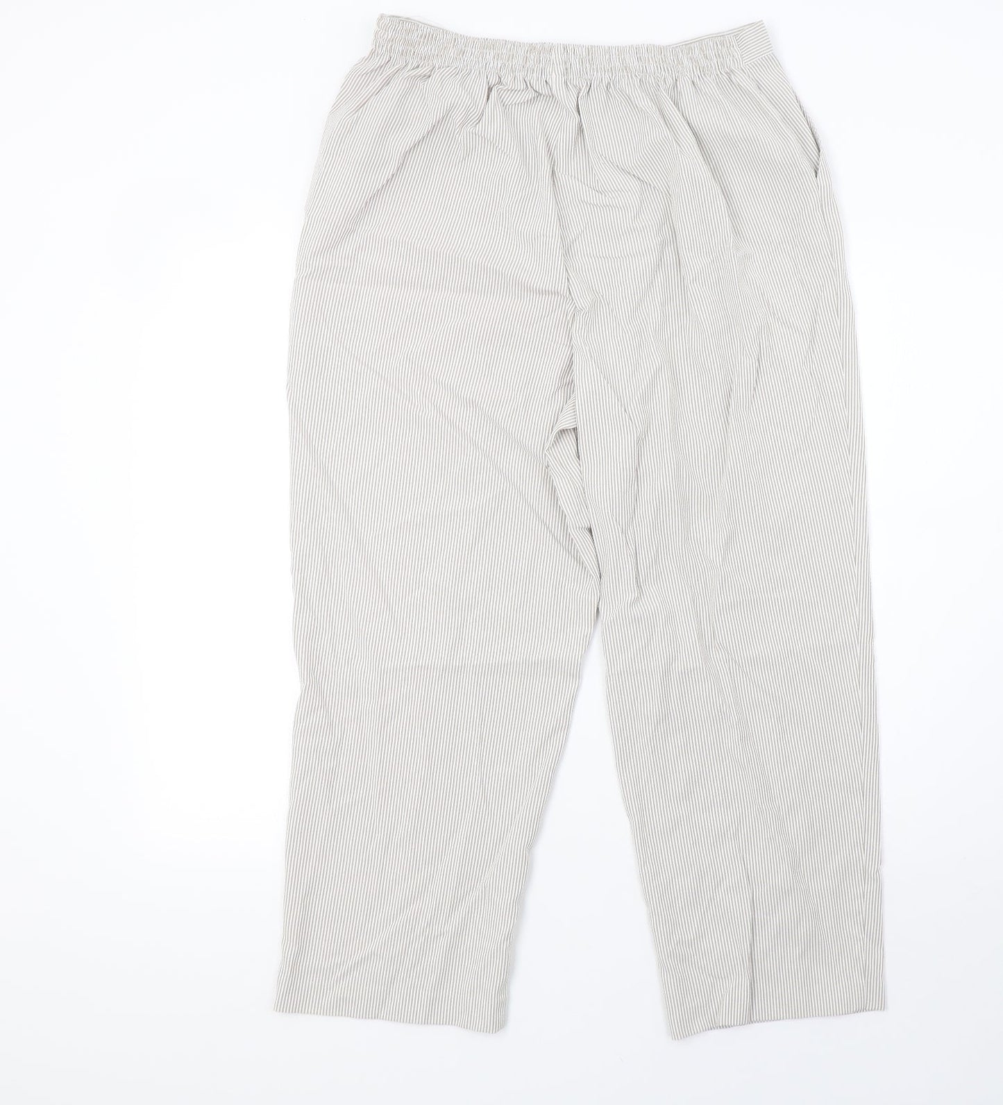 BM Womens Beige Striped  Trousers  Size 14 L27 in