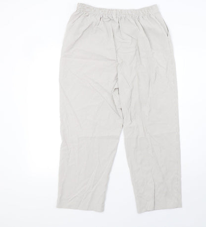 BM Womens Beige Striped  Trousers  Size 14 L27 in