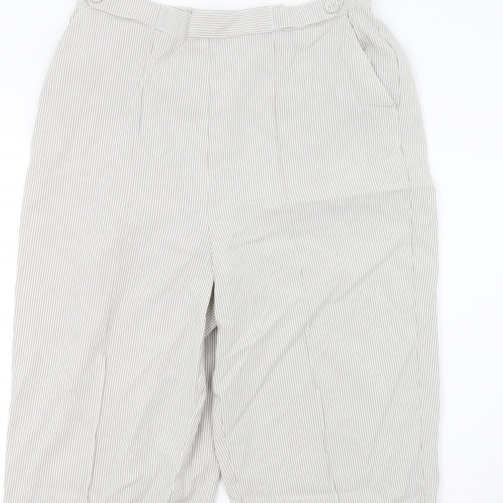 BM Womens Beige Striped  Trousers  Size 14 L27 in