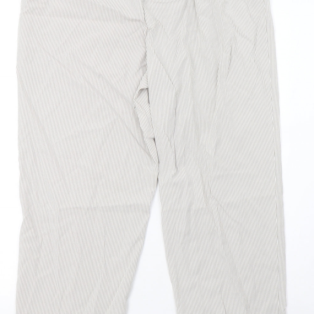 BM Womens Beige Striped  Trousers  Size 14 L27 in