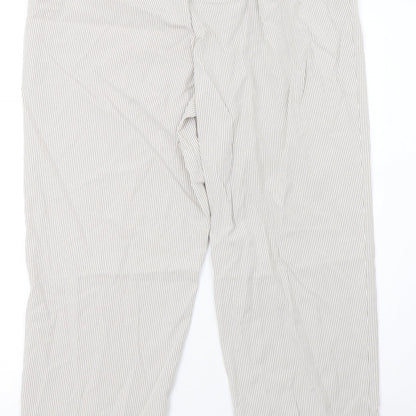 BM Womens Beige Striped  Trousers  Size 14 L27 in