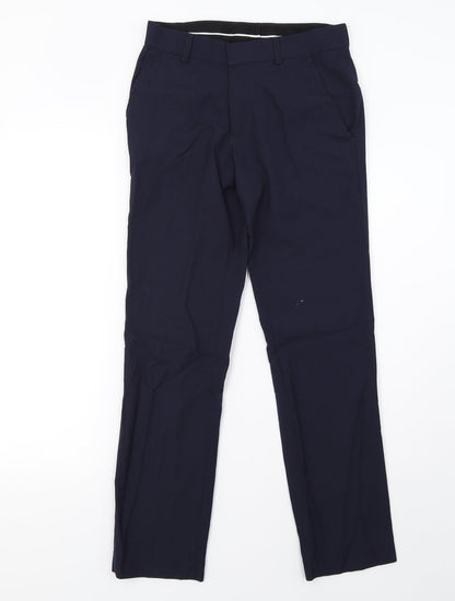 Mens UK Size 28 Topman Regular Fit  Blue Trousers