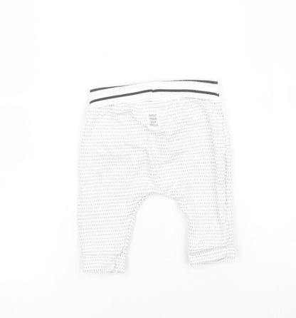 Mammas & Pappas Baby White Geometric  Sweatpants Trousers Size 3-6 Months