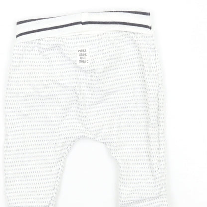 Mammas & Pappas Baby White Geometric  Sweatpants Trousers Size 3-6 Months